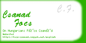 csanad focs business card